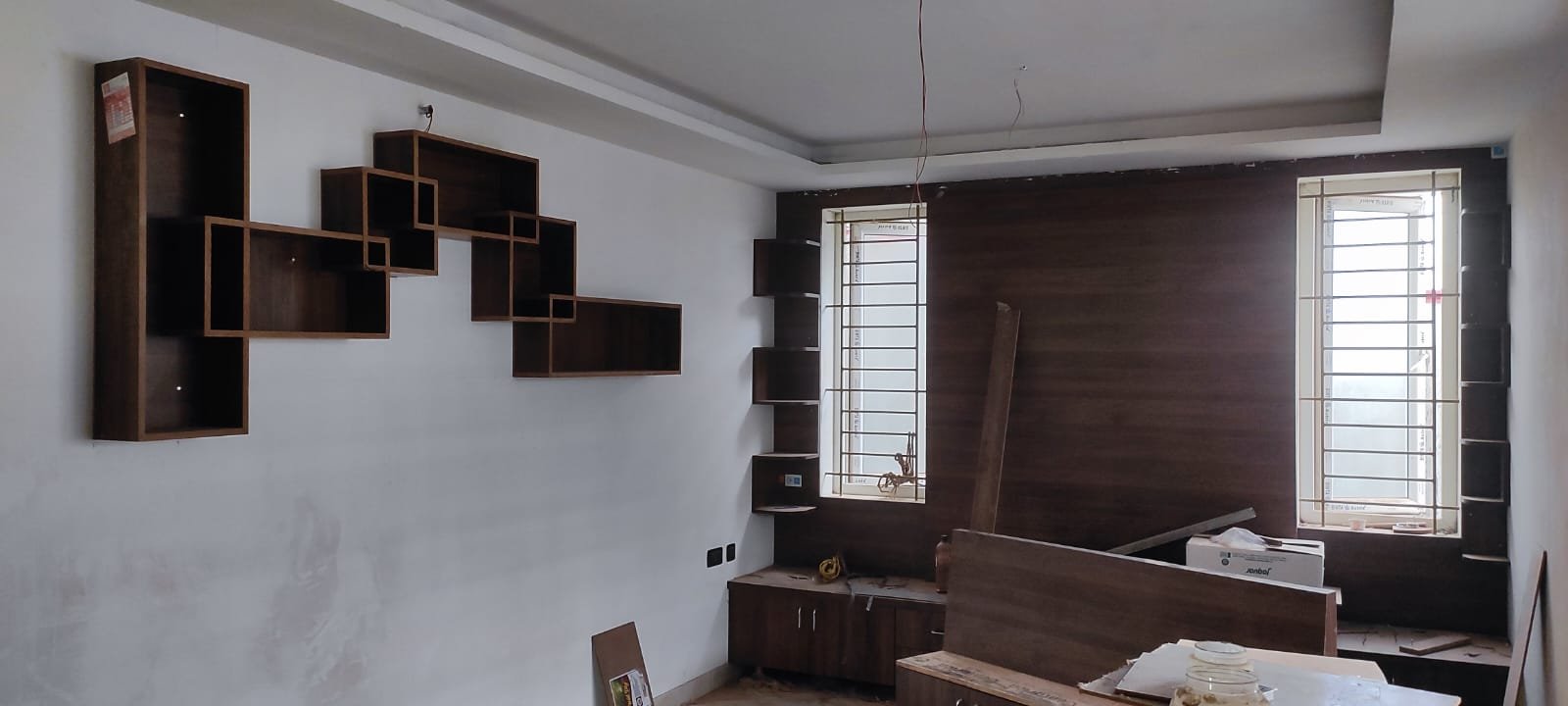 Residential interior fit-out and woodwork in progress